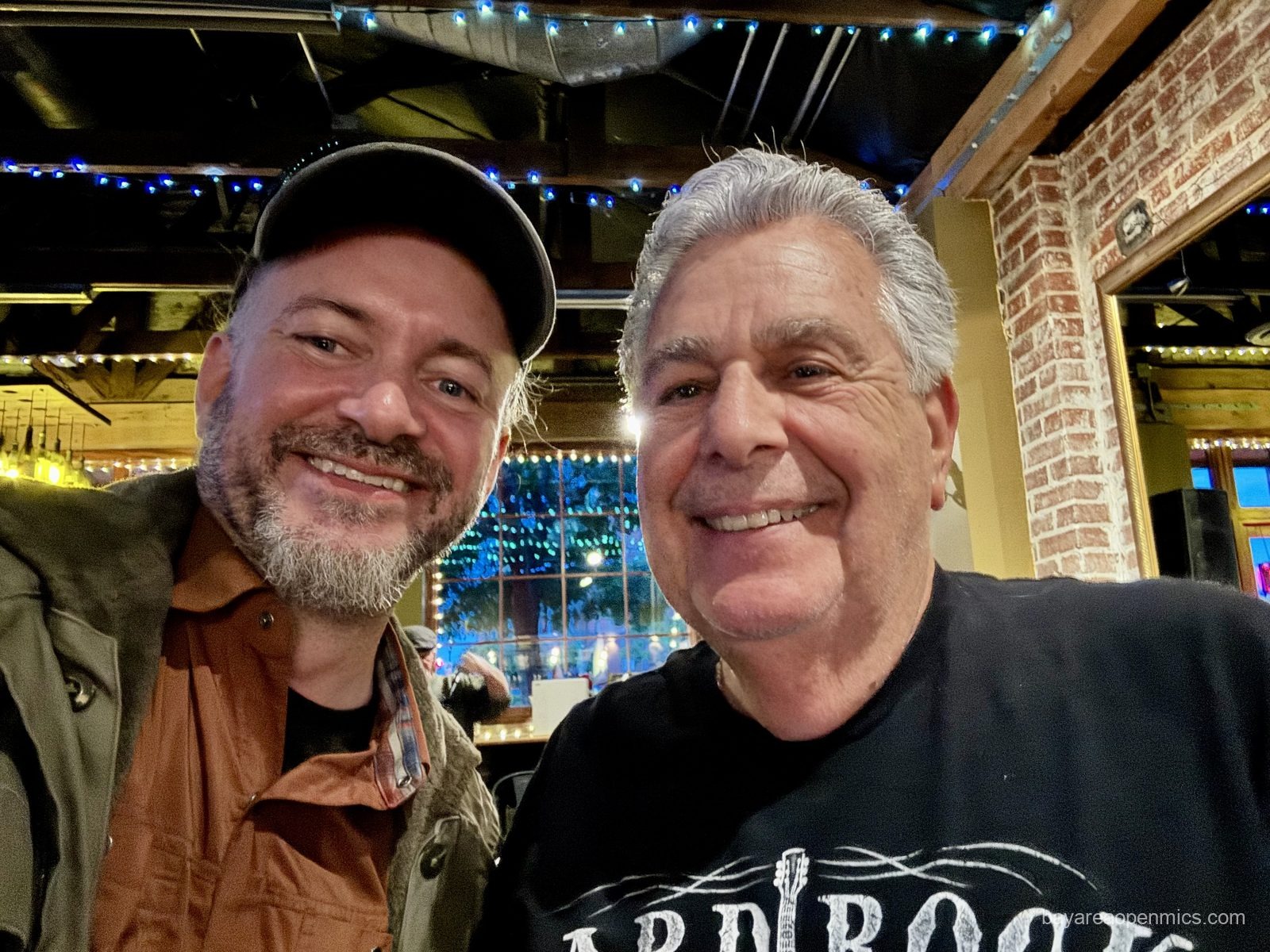 Mike Gordon and Seán Lightholder at the Swirl on the Square acoustic open mic in Livermore