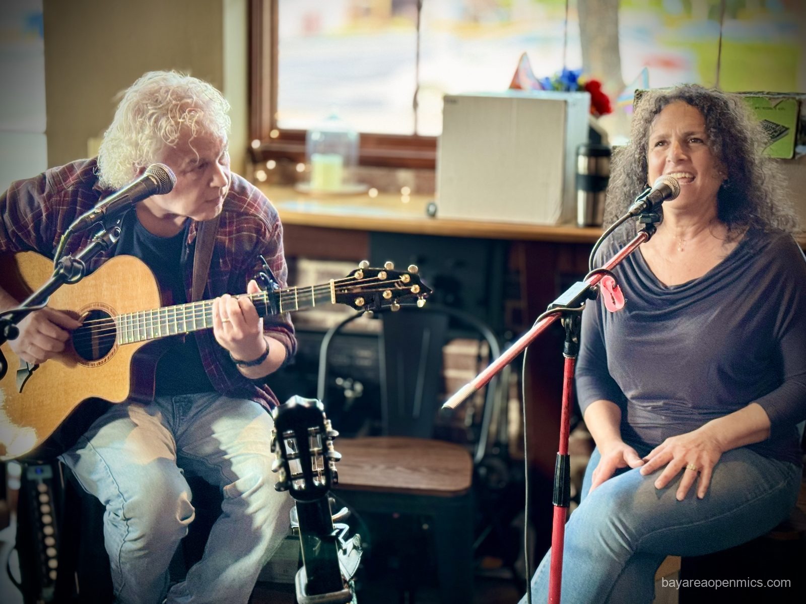 J and Me perform at the Swirl on the Square acoustic open mic in Livermore