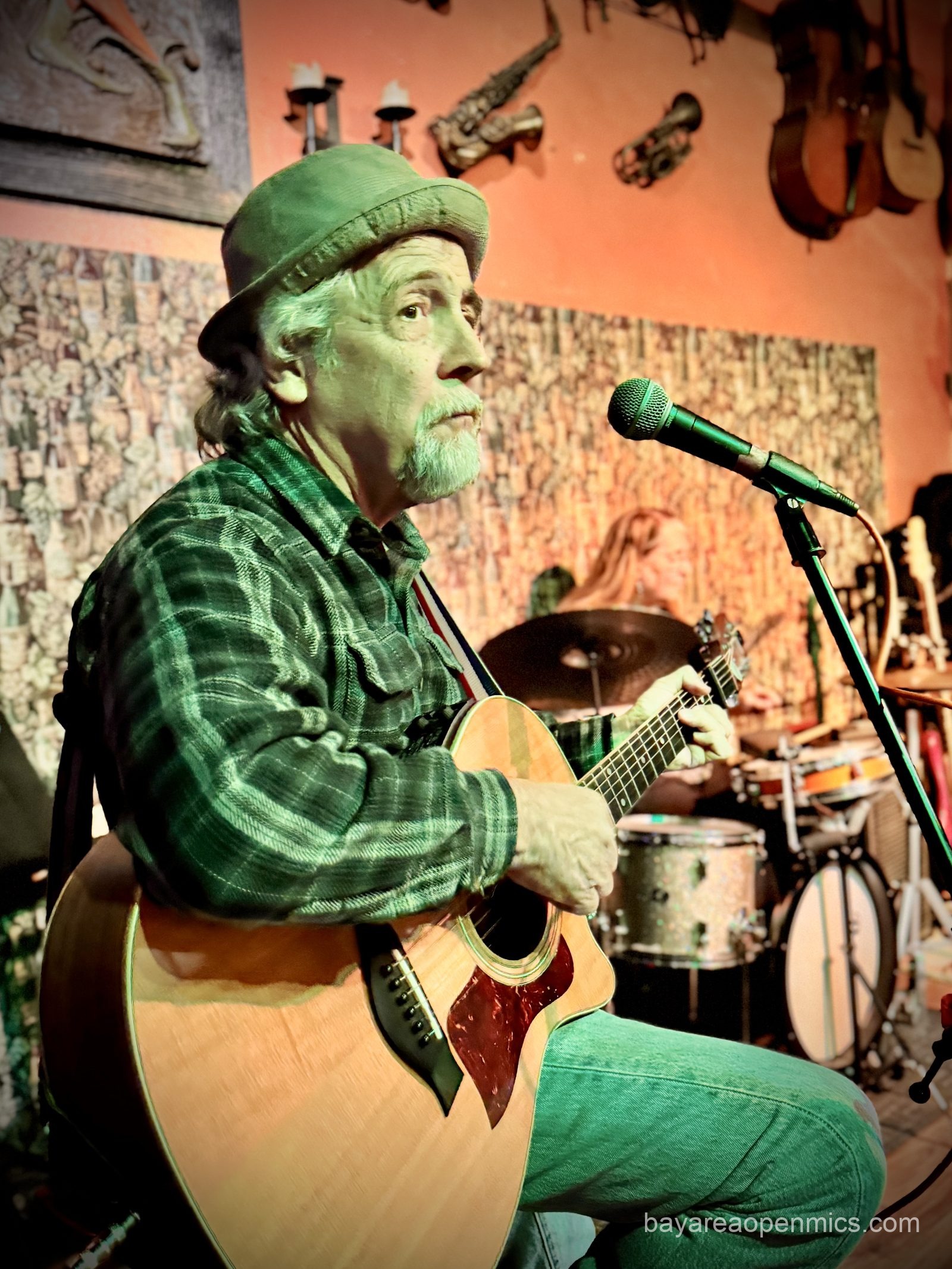 Robert Raym performing at the Hayward Bistro Open Mic