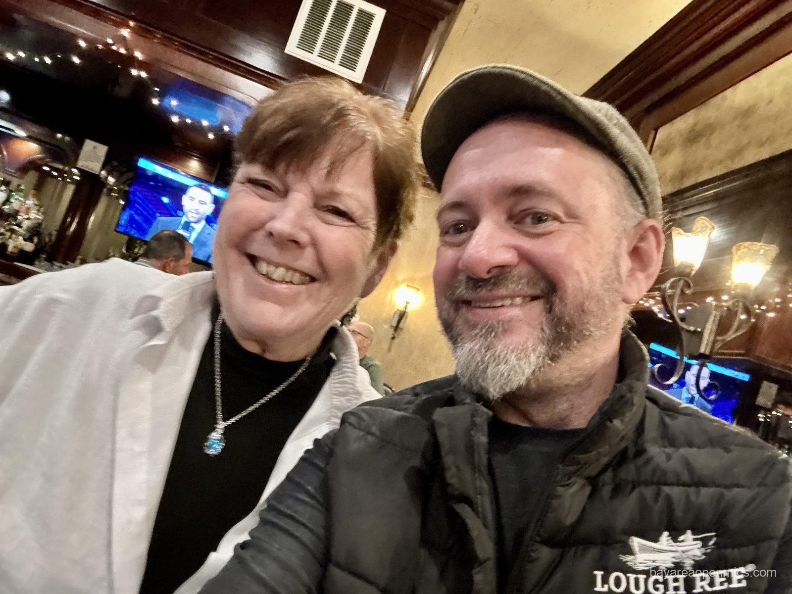 Juliet McDonald and Seán Lightholder at Three Flames Restaurant in San Jose