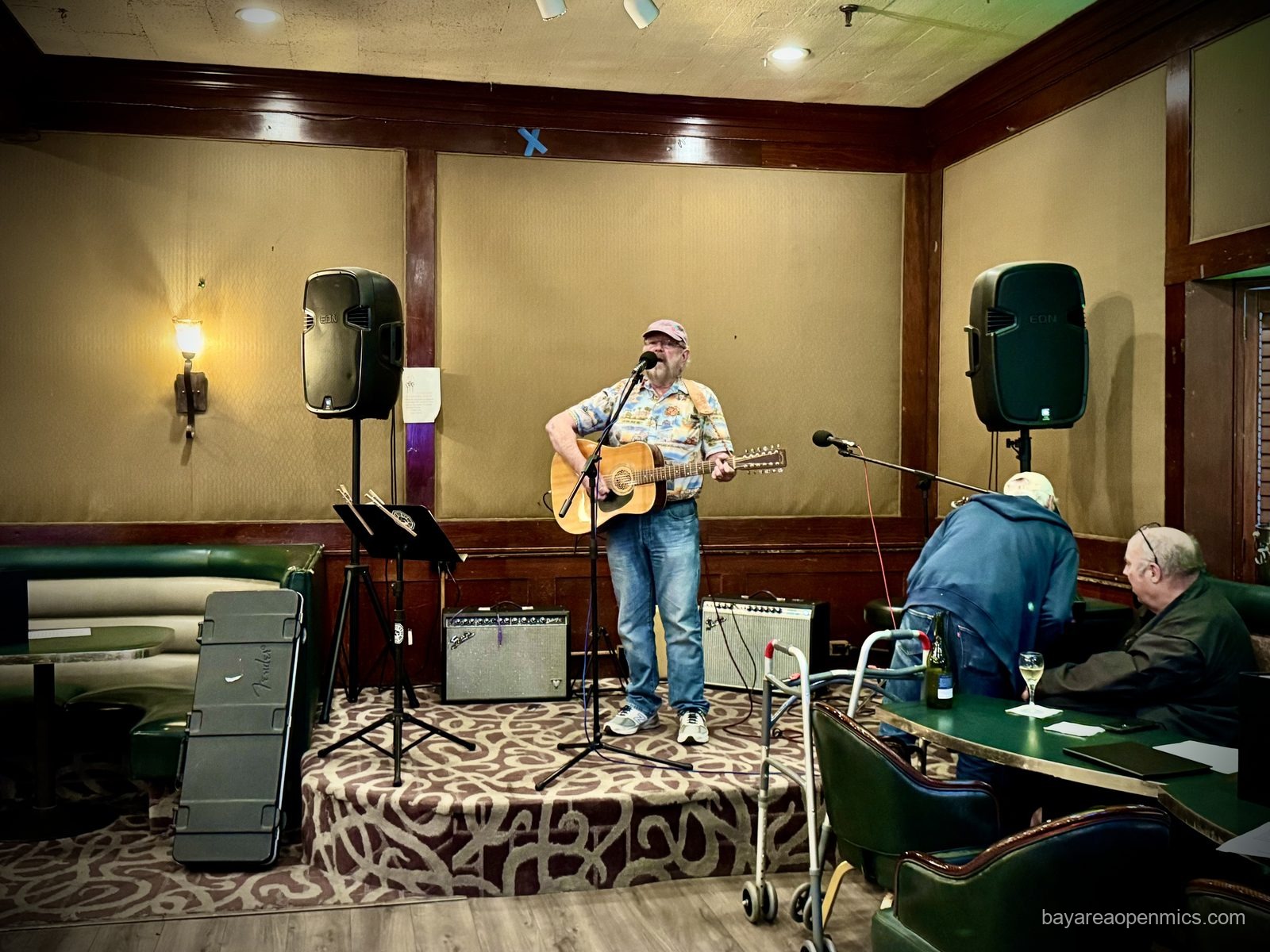 Mark B performs at the Three Flames open mic in San Jose