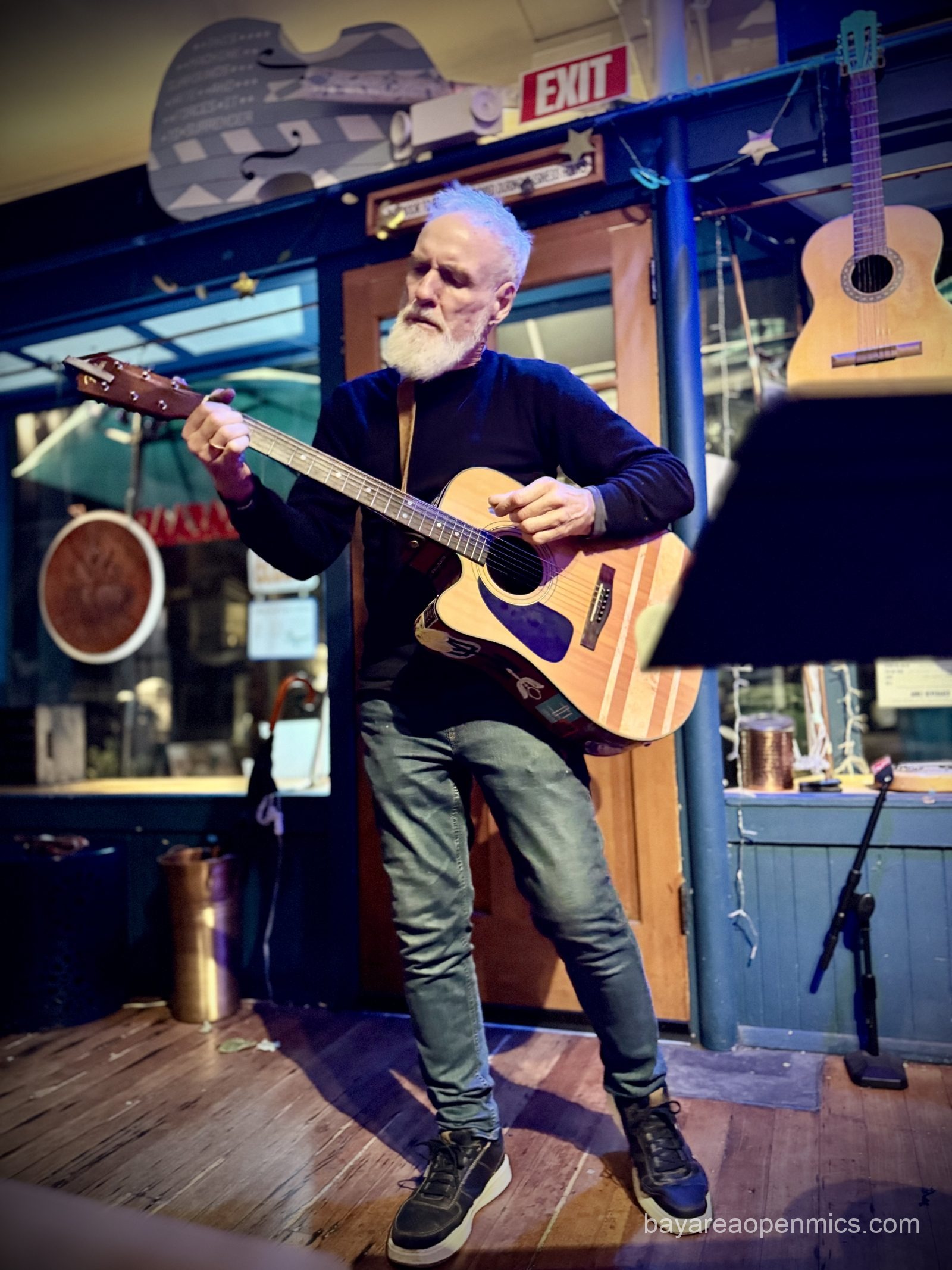 A man performs at The Bazaar Cafe in San Francisco