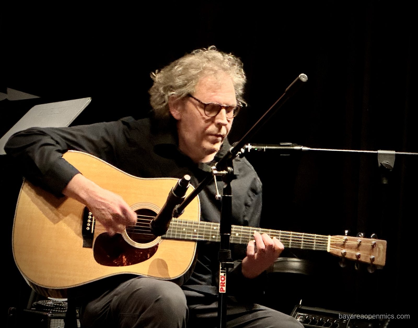 Kevin Hughes performs at the Front Porch Music open mic at Lamorinda Music in Lafayette