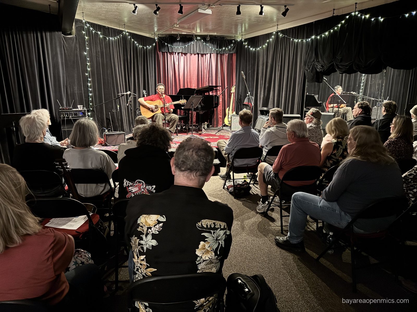 The crowd at the Front Porch Music open mic at Lamorinda Music