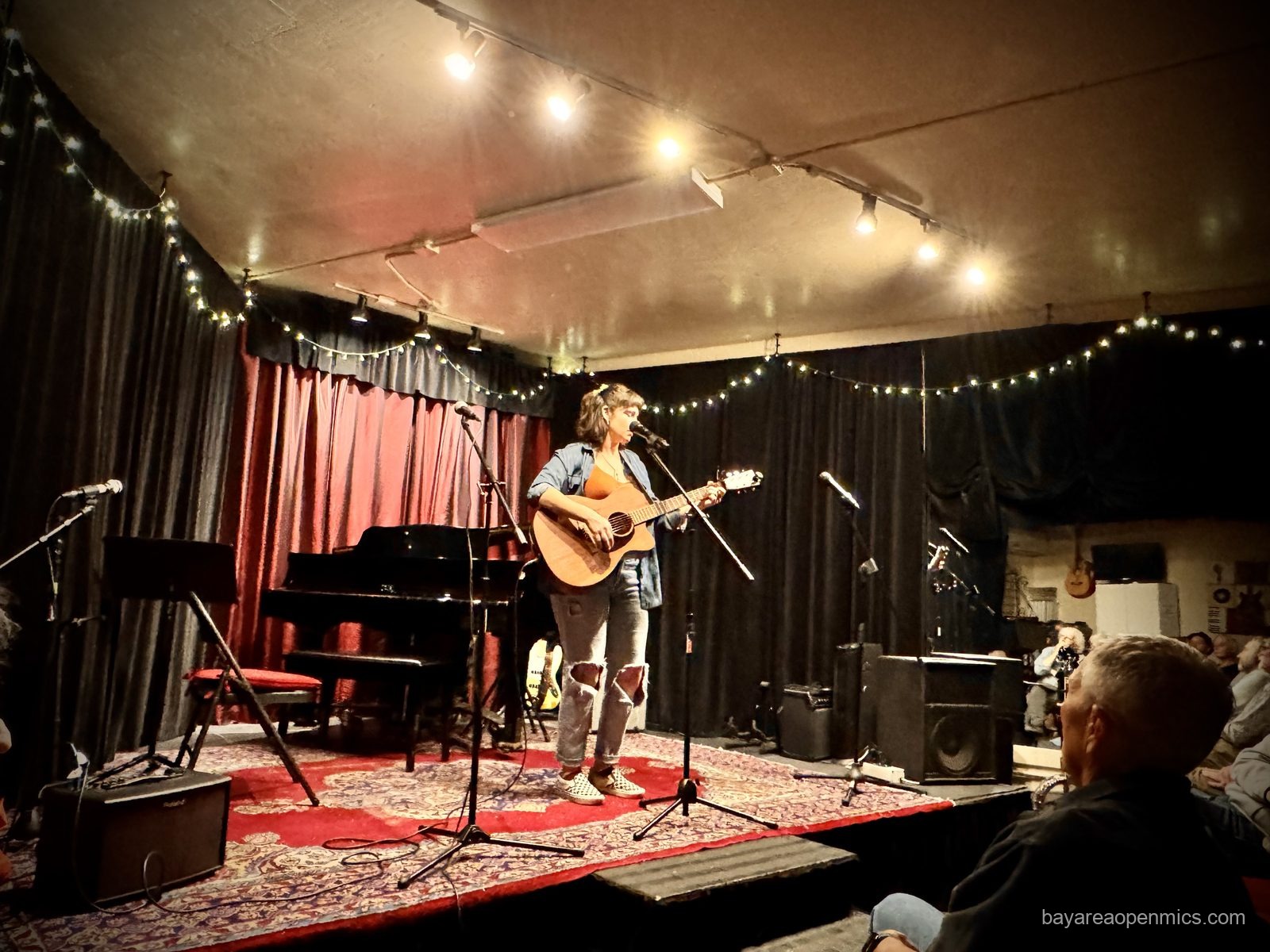 Jaylen Block-Smith performs at the Front Porch Music open mic