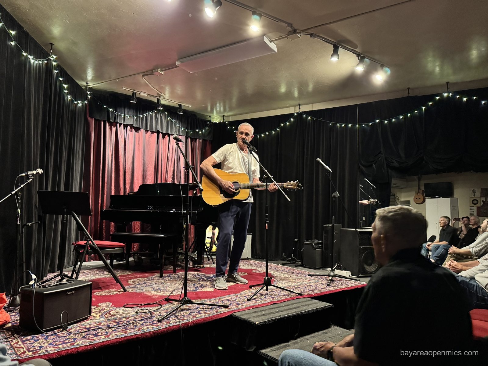 Mike Danese performs at the Front Porch Music open mic