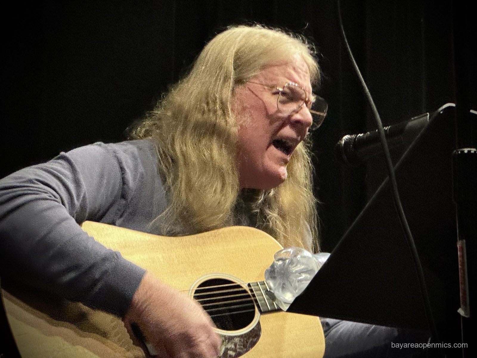 Ron Corrick at the Front Porch Music open mic at Lamorinda Music in Lafayette