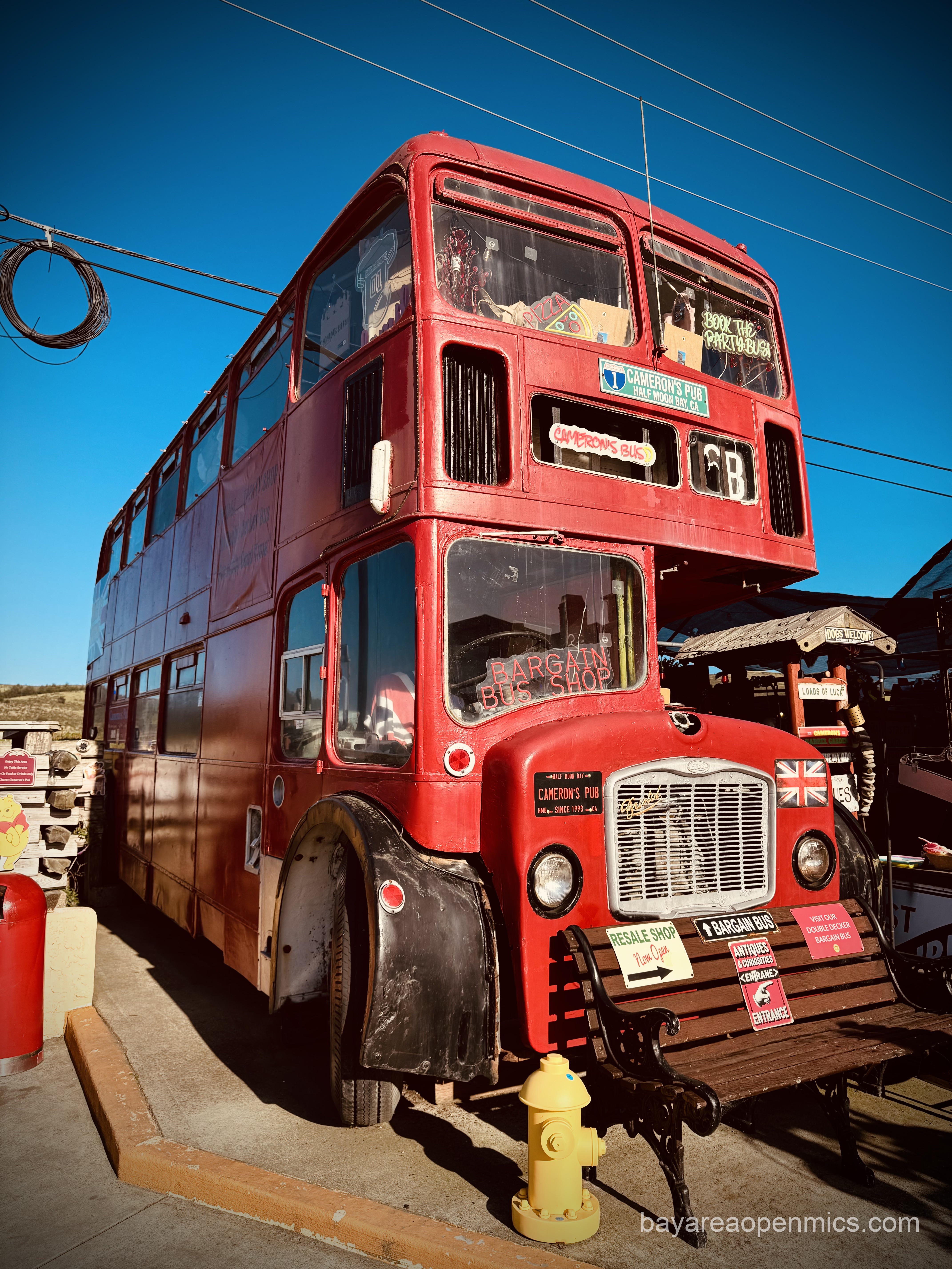 a double-decker london city bus