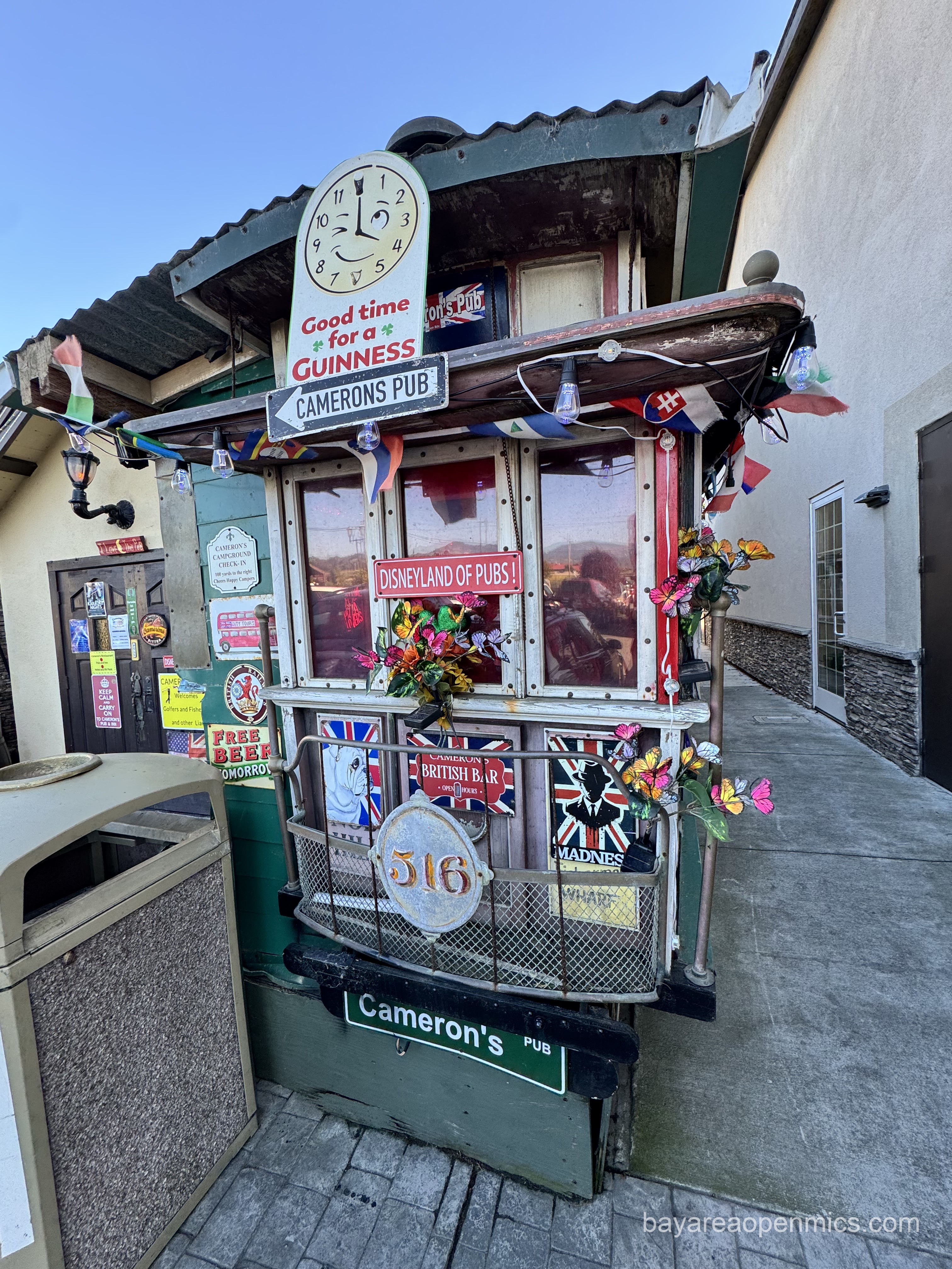 a decorated cable car