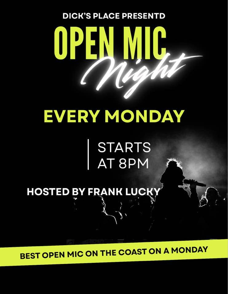 Flyer for Dick's Open Mic