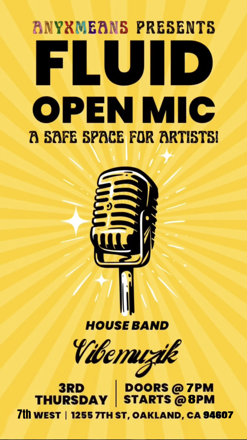 Flyer for Fluid Open Mic