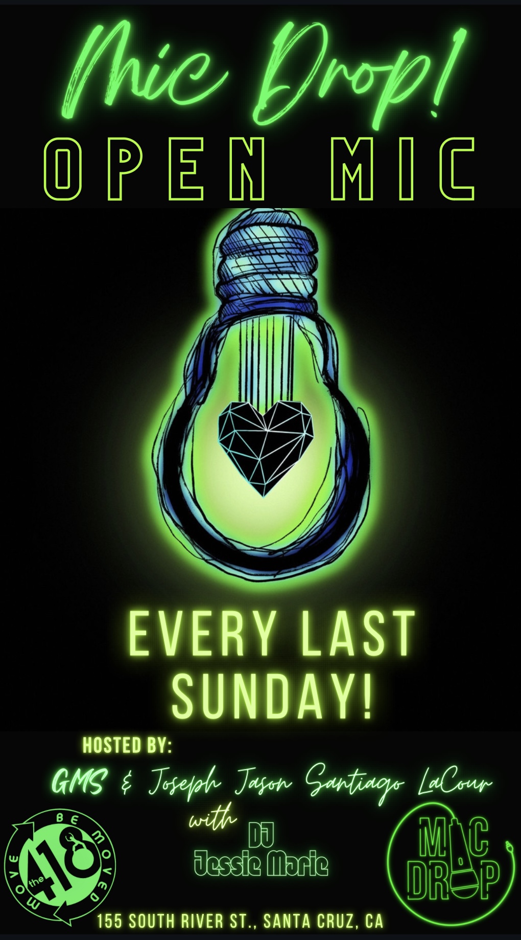 Logo for The Santa Cruz Mic Drop!, Open Mic in Santa Cruz