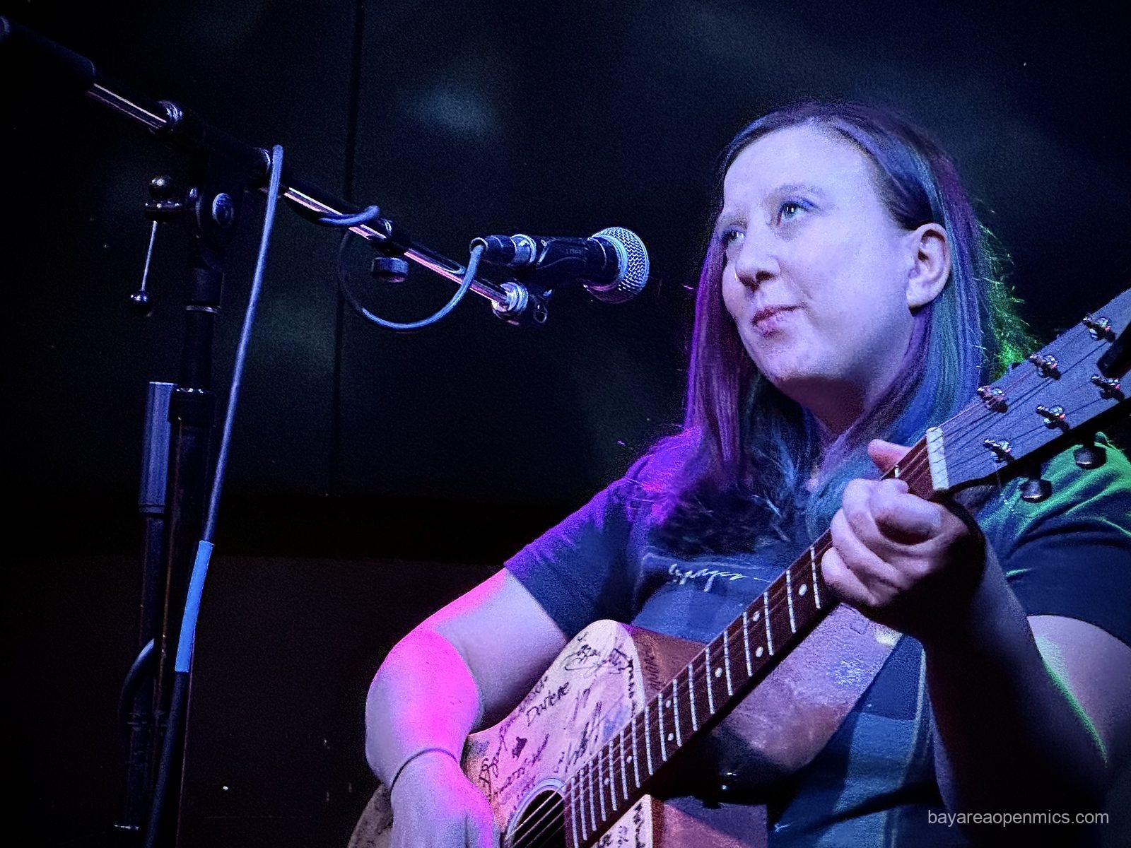 Carly Beltramo performs at the Hotel Utah open mic in San Francisco