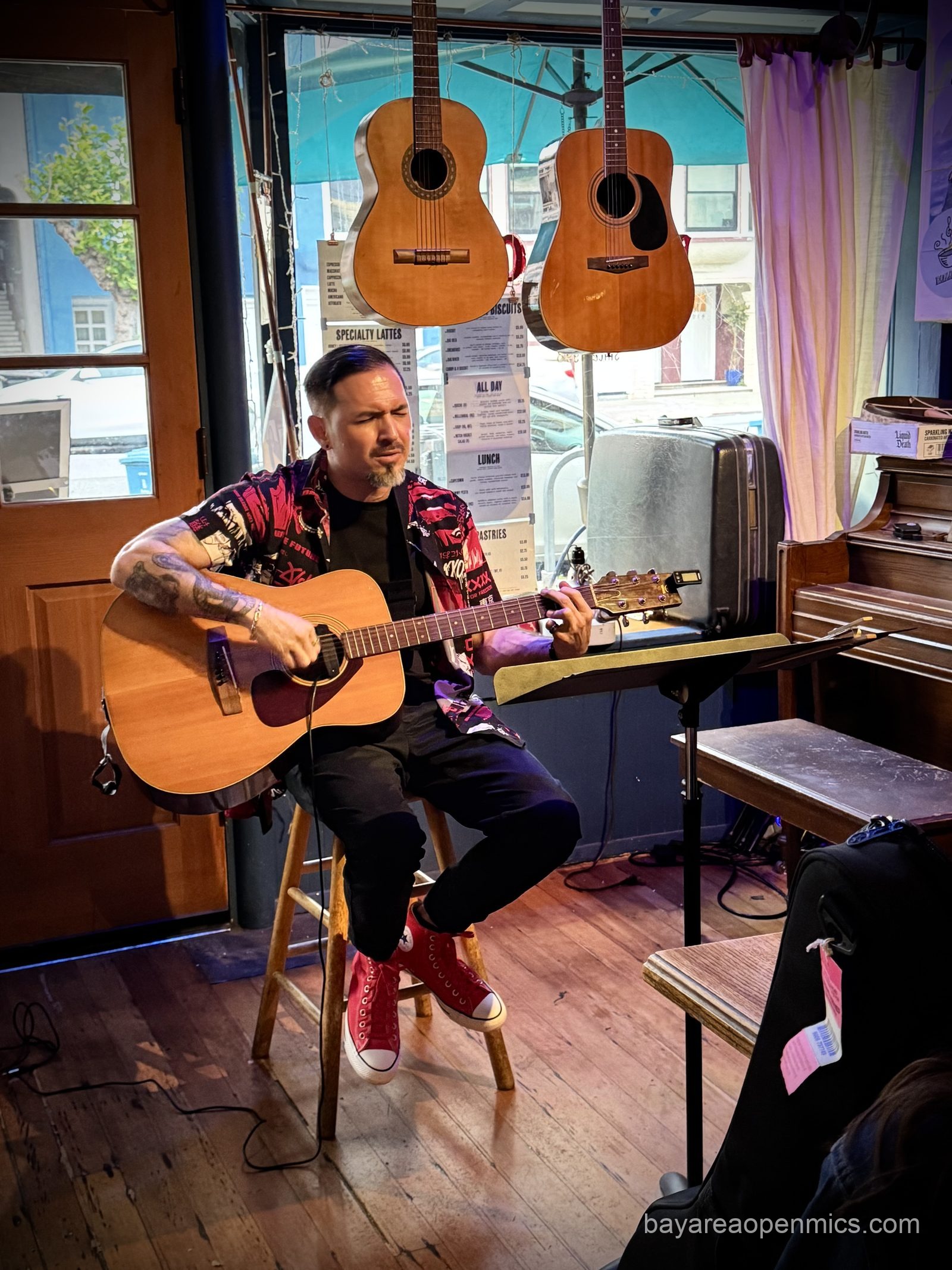 Todd Tramblie performs at The Bazaar Cafe open mic in San Francisco