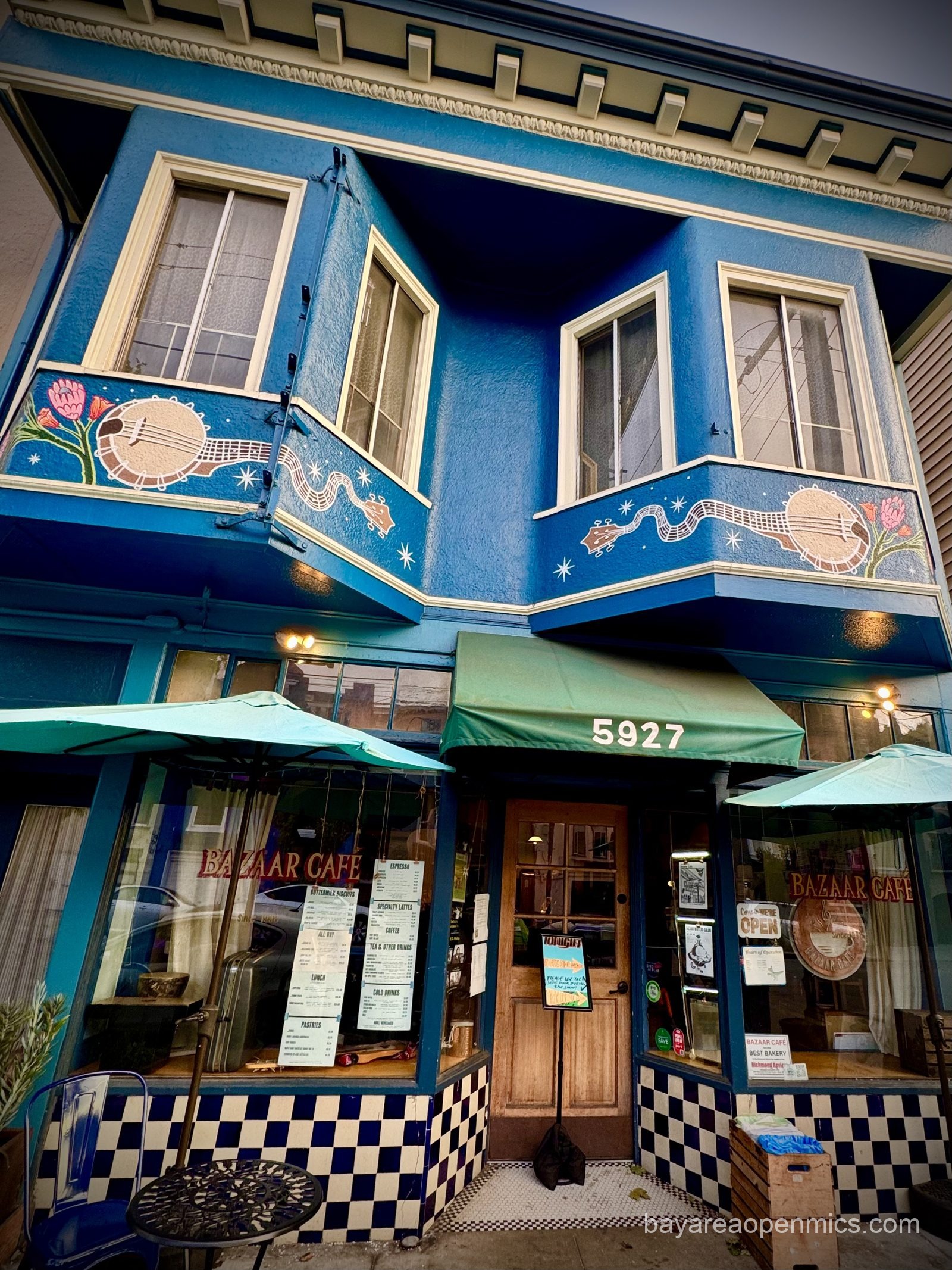 The exterior facade of The Bazaar Cafe in San Francisco