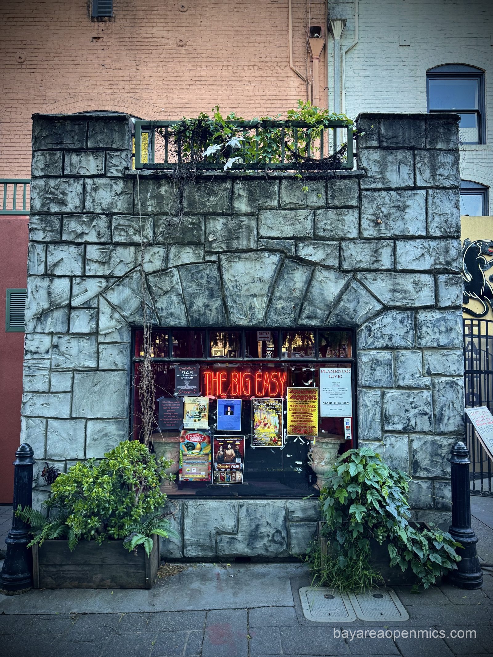 The exterior of The Big Easy in Petaluma, California