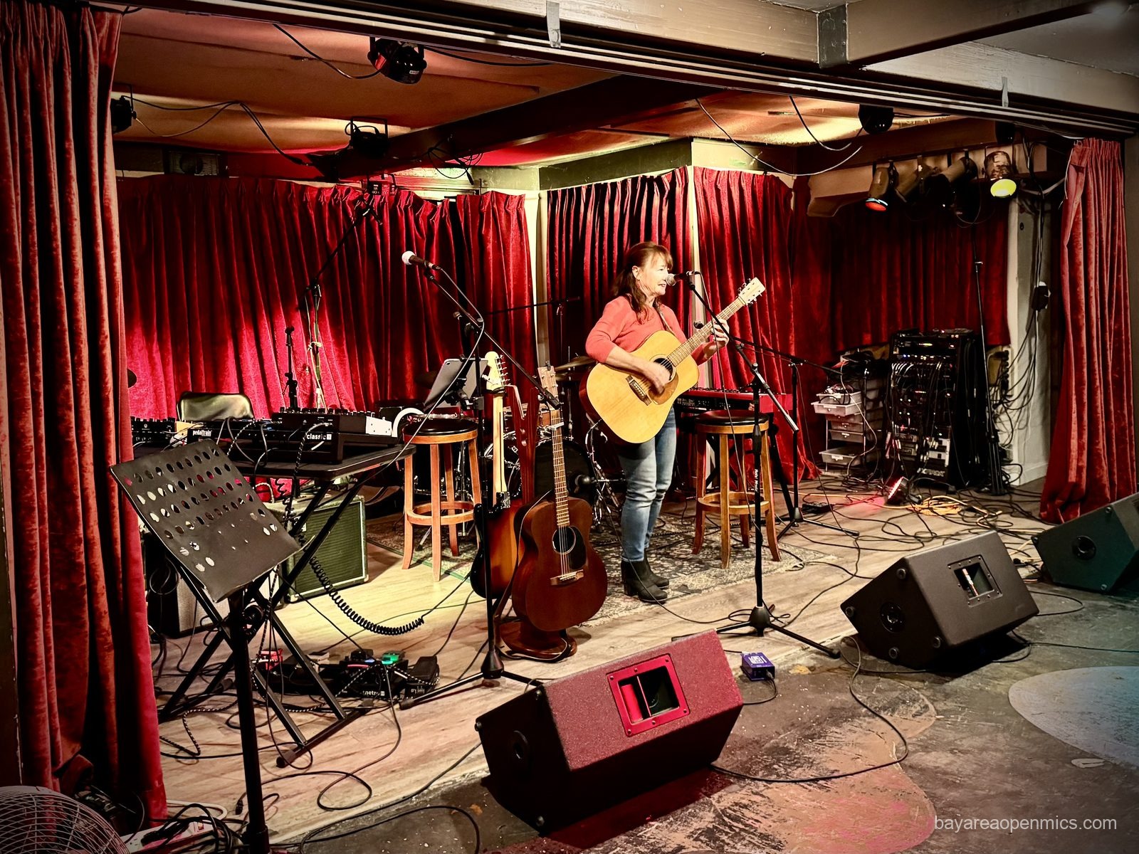 The stage at The Big Easy in Petaluma, California