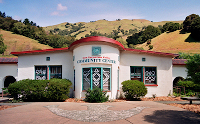 Photo taken outside of community center Kate's Cafe in San Geronimo, CA