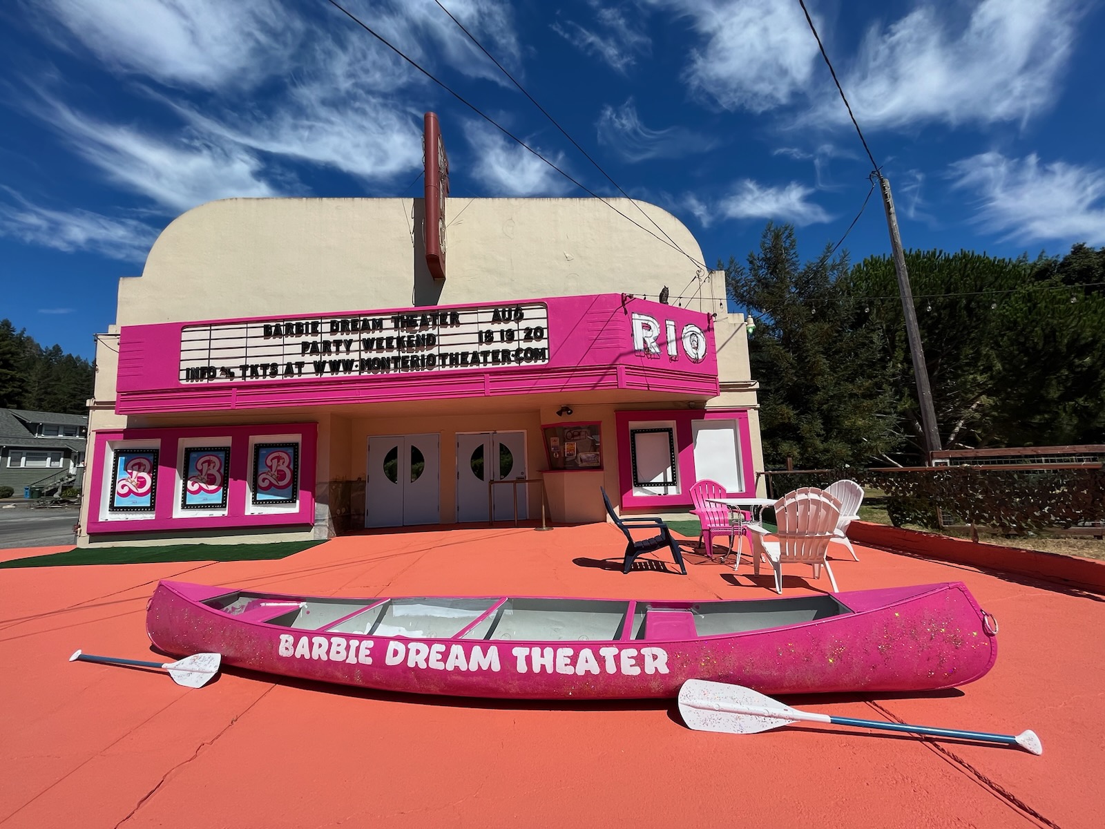 Photo of the front of theater in Monte Rio, CA