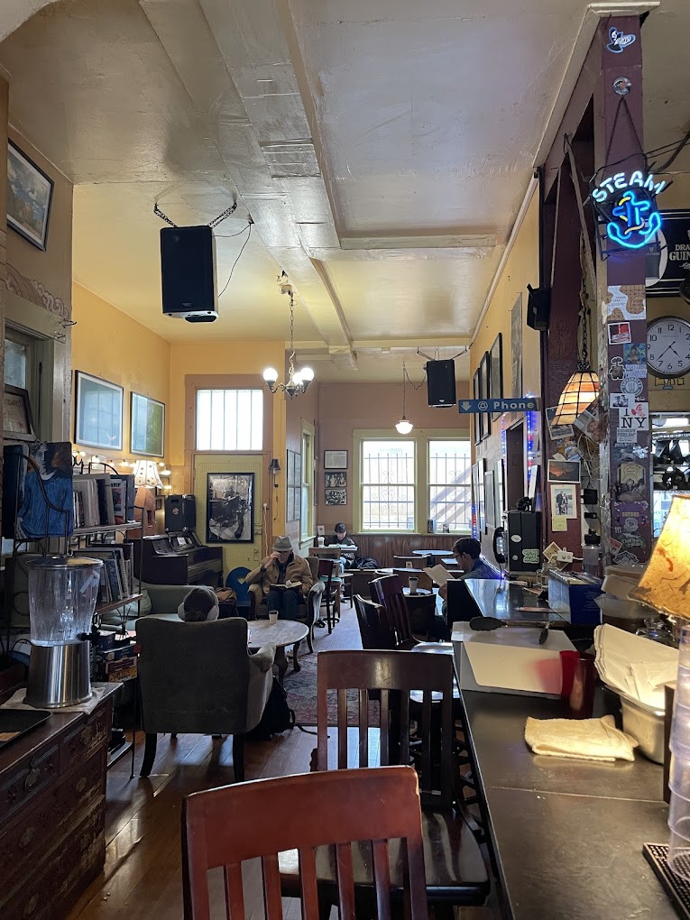 Photo taken of the casual vibe inside of Simple Plsures in San Francisco, CA