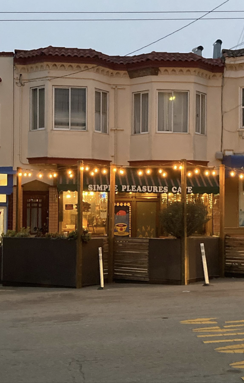 Photo taken outside of Simple Plsures in San Francisco, CA