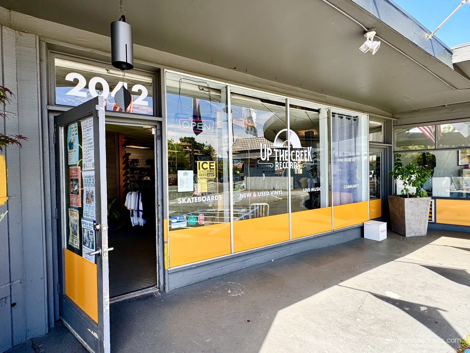 Entrance to Up the Creek Records